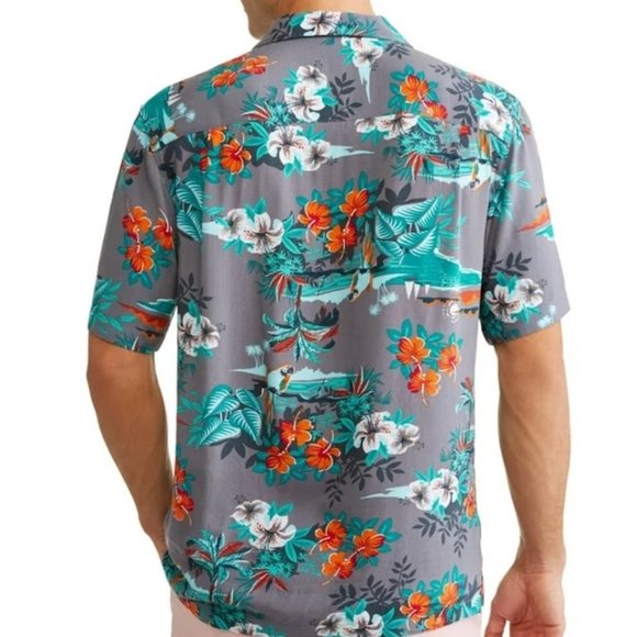 2XL🌴Tropical hawaiian vacation printed rayon short sleeve shirt - Picture 4 of 9